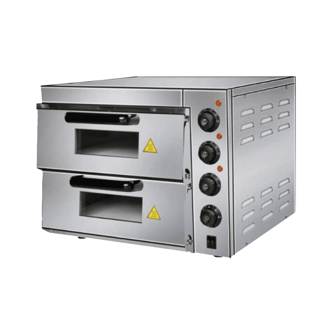 HORNO PIZZA ITA 2 CAMARAS DOBLE ELECTRICO CON PIEDRA REFRACTARIA 350°C